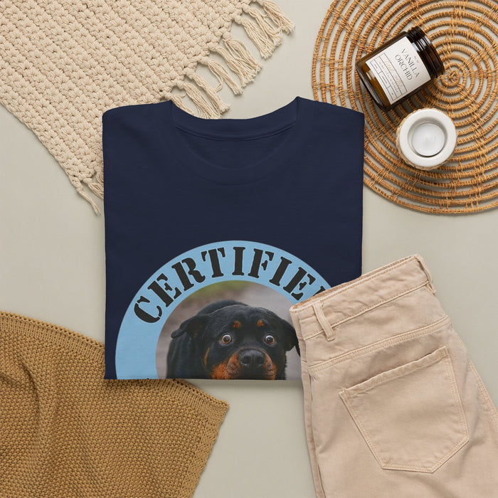 Certified Velcro Dog T‑Shirt — Funny Rottweiler Pet Lover Tee