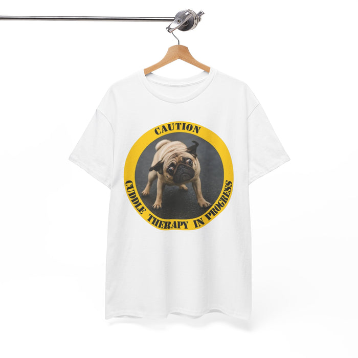 Pug Caution 'Cuddle Therapy in Progress' T-Shirt