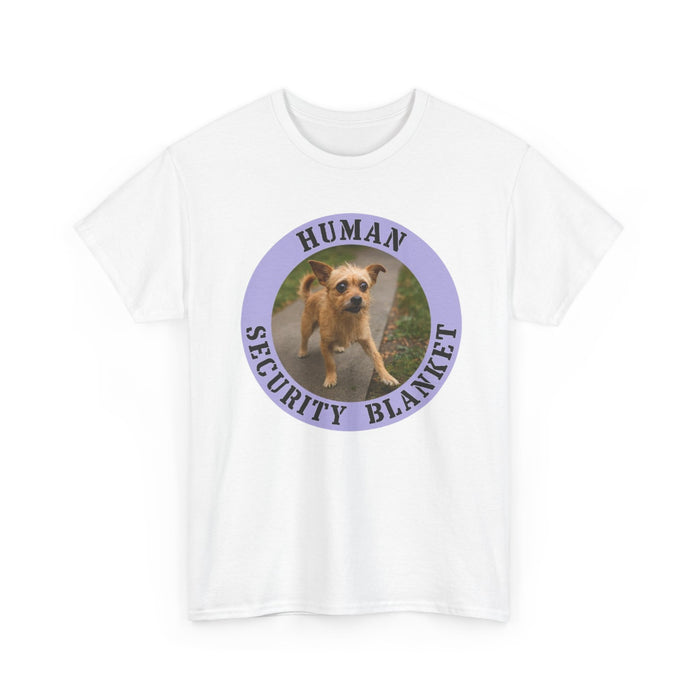 Human Security Blanket T-Shirt — Cute Dog Graphic Tee