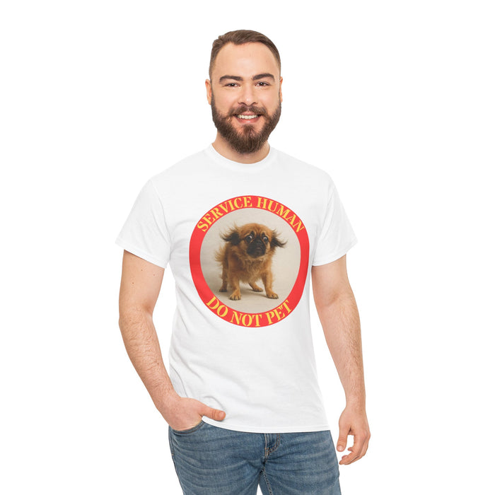Service Human Do Not Pet T-Shirt – Funny Pekingese Service Dog Tee