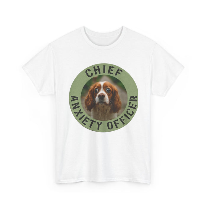Chief Anxiety Officer T-Shirt — Funny Dog Graphic Tee for Pet Lovers