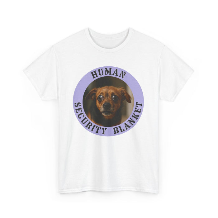 Human Security Blanket Tee — Cute Dog Graphic T-Shirt