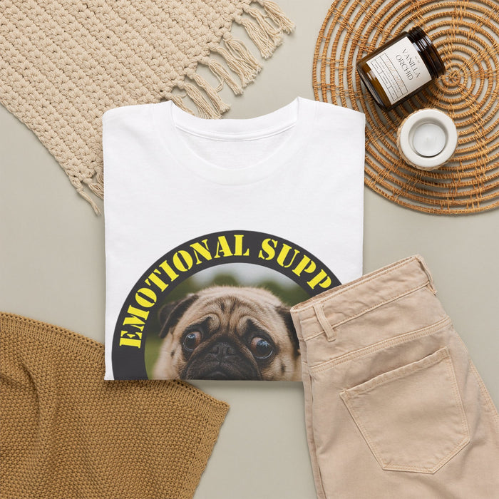 Emotional Support Human Tee — Cute Pug Graphic T-Shirt