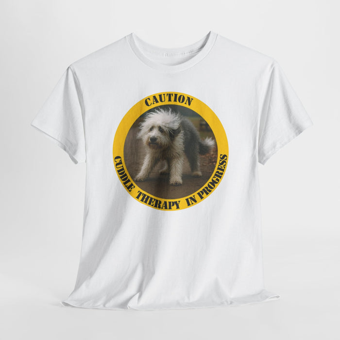 Dog Therapy T‑Shirt — “Caution: Canine Therapy in Progress” Pet Lover Tee
