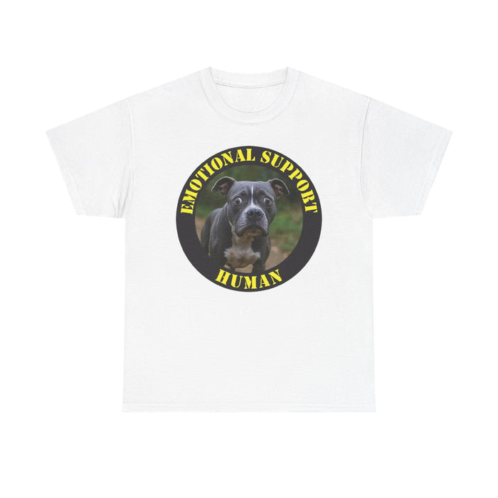 Emotional Support Human Tee — Funny Dog Photo T-Shirt