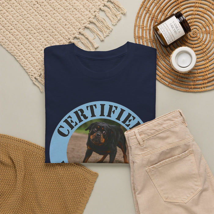 Certified Velcro Dog T‑Shirt — Funny Dog Owner Tee