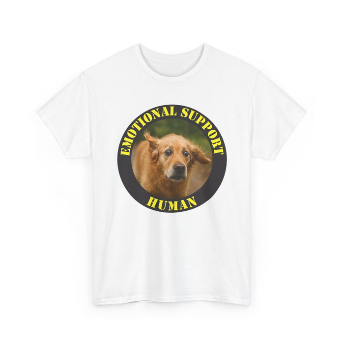 Emotional Support Human Tee — Funny Dog Photo Shirt
