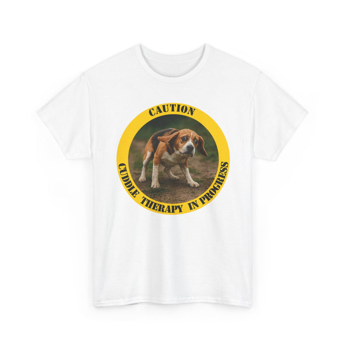 Dog Therapy Tee — "Caution: Canine Therapy in Progress" Pet Lover T‑Shirt