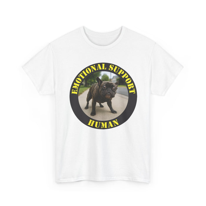 Emotional Support Human T-Shirt — Funny French Bulldog Pet Tee