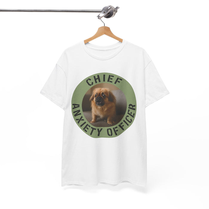 Chief Anxiety Officer Tee — Funny Pekingese Dog Graphic T-Shirt