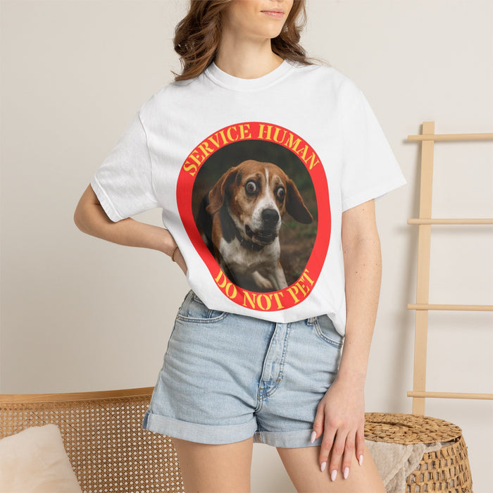 T-Shirt — “Service Human Do Not Pet” Dog Patch Design