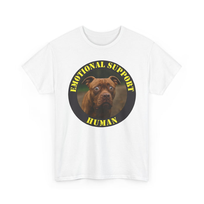 Emotional Support Human T-Shirt — Cute Dog Badge Tee