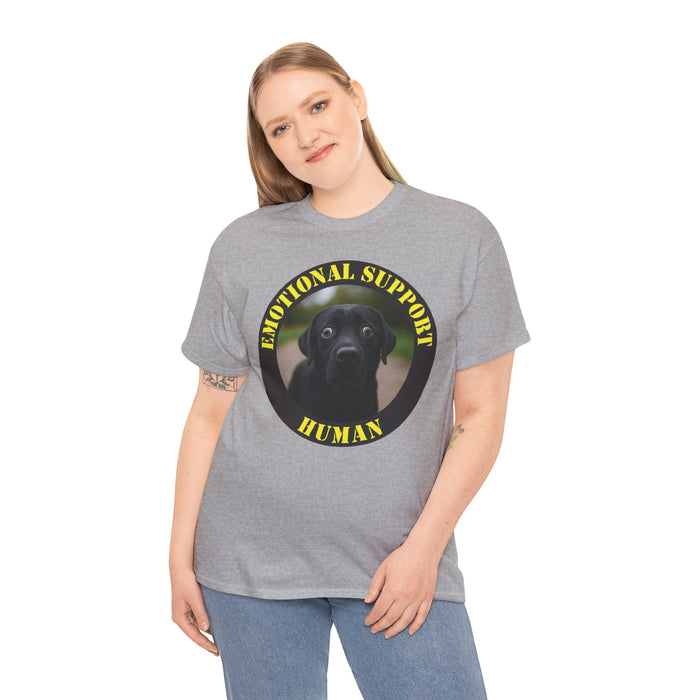 T-Shirt — “Emotional Support Human” Black Lab Graphic Tee