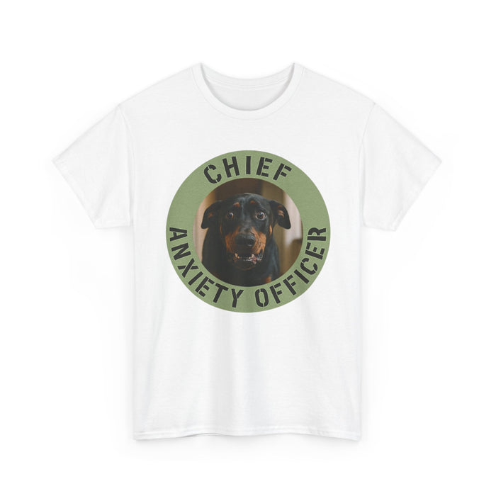 Chief Anxiety Officer T‑Shirt — Funny Dog Graphic Tee