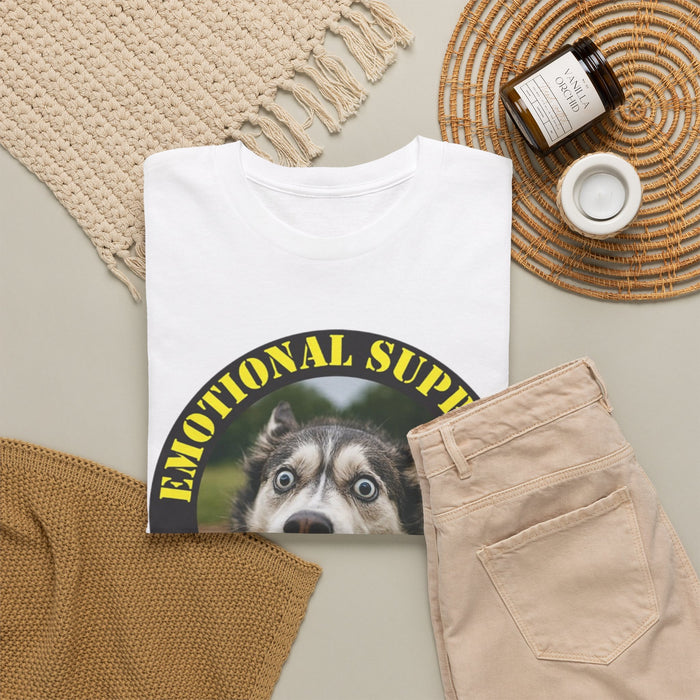 Emotional Support Human T-Shirt – Funny Husky Pet Lover Tee