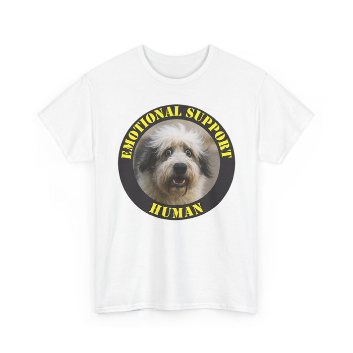 Emotional Support Human T‑Shirt — Cute Therapy Dog Graphic Tee