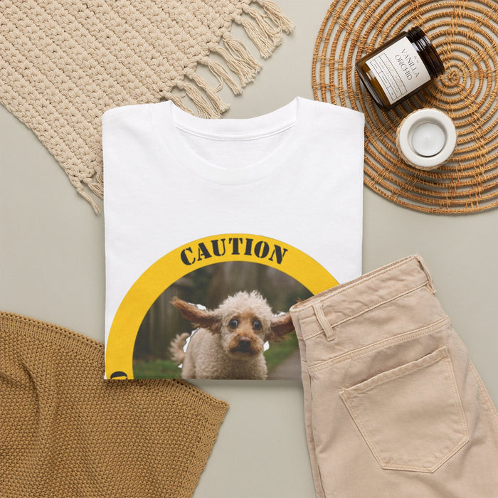 Cuddle Therapy Tee — 'Caution: Cuddle Therapy in Progress' Puppy Graphic T-Shirt