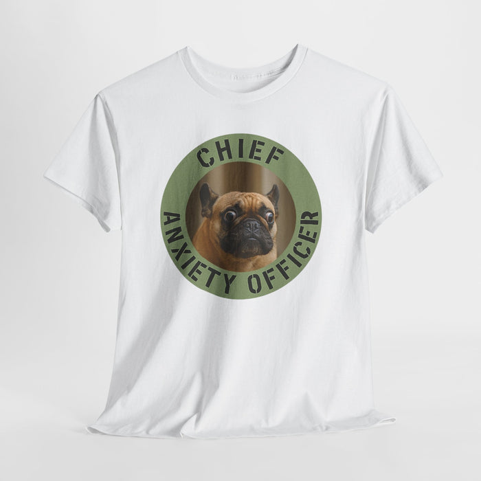 Chief Anxiety Officer T-Shirt — Funny French Bulldog Tee