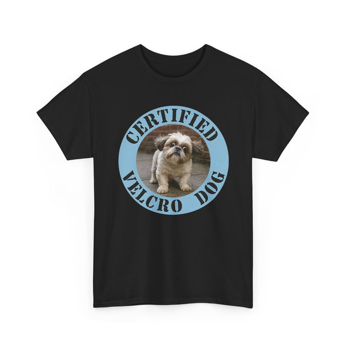 Certified Velcro Dog T‑Shirt — Funny Shih Tzu Pet Lover Tee