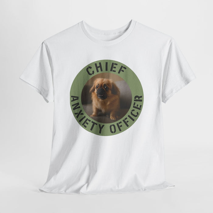 Chief Anxiety Officer Tee — Funny Pekingese Dog Graphic T-Shirt