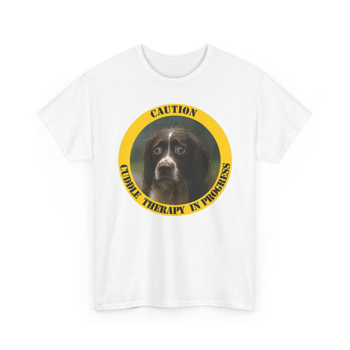Therapy Dog T-Shirt - "Caution: Canine Therapy in Progress" Comfort Tee