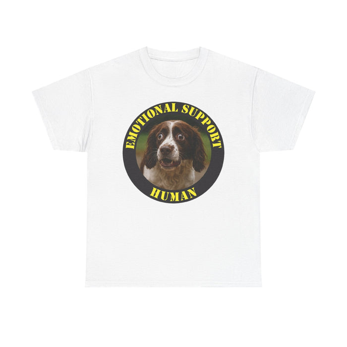 Emotional Support Human T‑Shirt — Dog Meme Tee for Pet Lovers