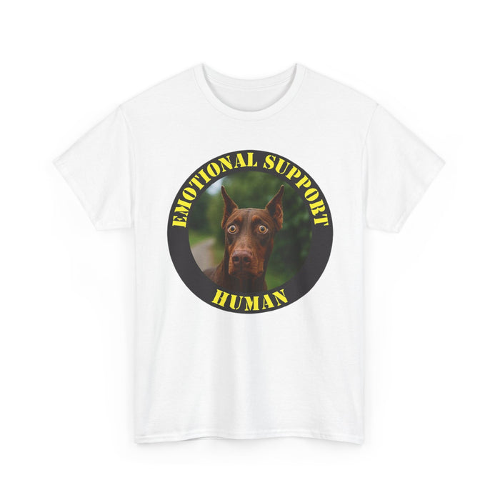 Emotional Support Human T-Shirt – Doberman Pet Lover Tee