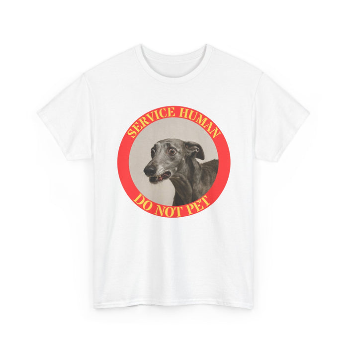 Service Hound T-Shirt — “Service Human Do Not Pet” Guide Dog Tee