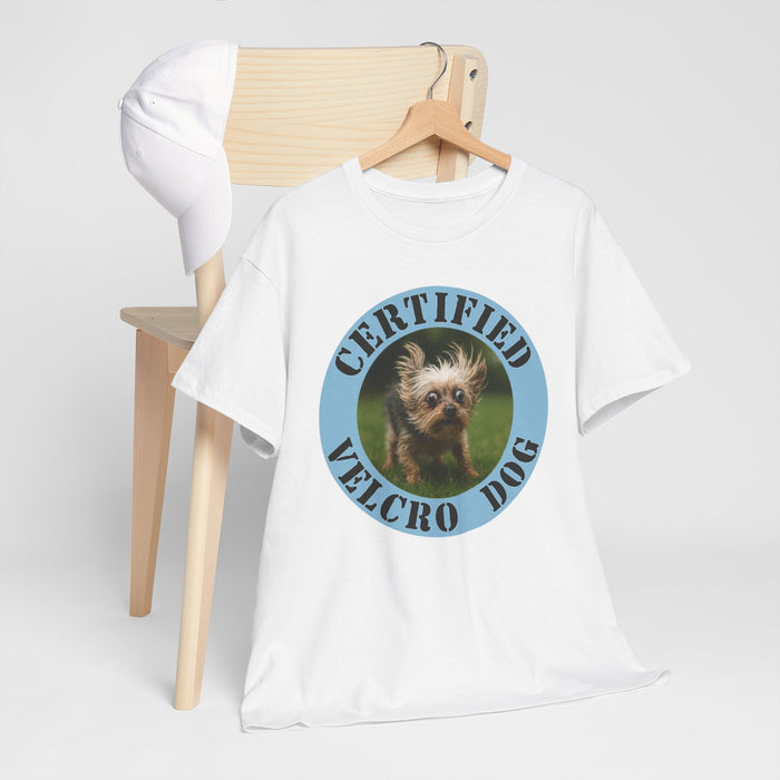 Certified Velcro Dog T-Shirt – Funny Puppy Badge Tee