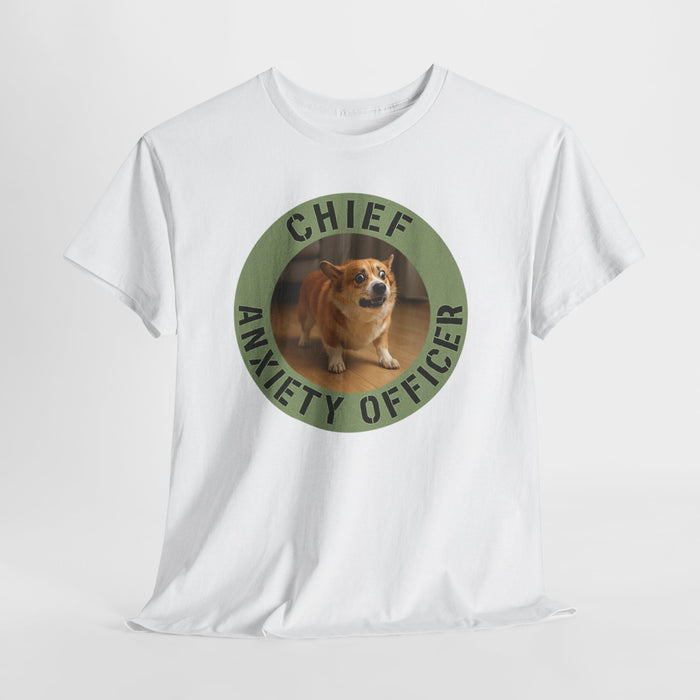 Chief Anxiety Officer T-Shirt – Funny Corgi Anxiety Tee