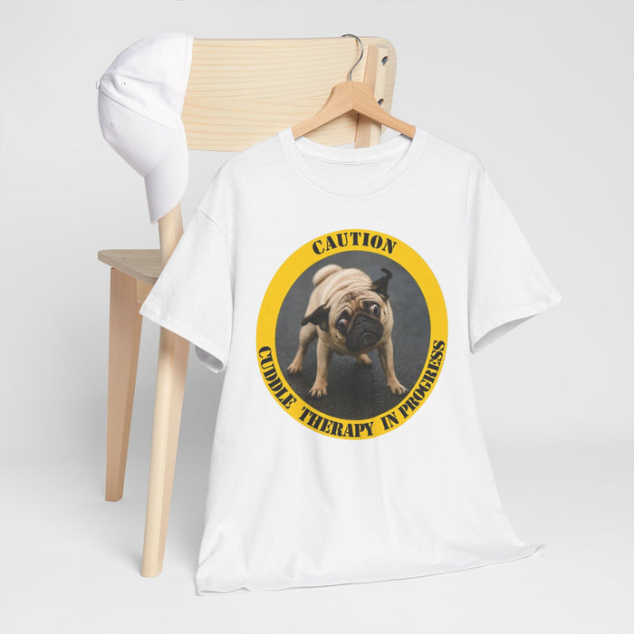 Pug Caution 'Cuddle Therapy in Progress' T-Shirt