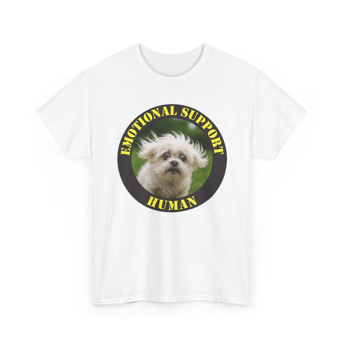 Emotional Support Human T‑Shirt — Cute Dog Photo Tee