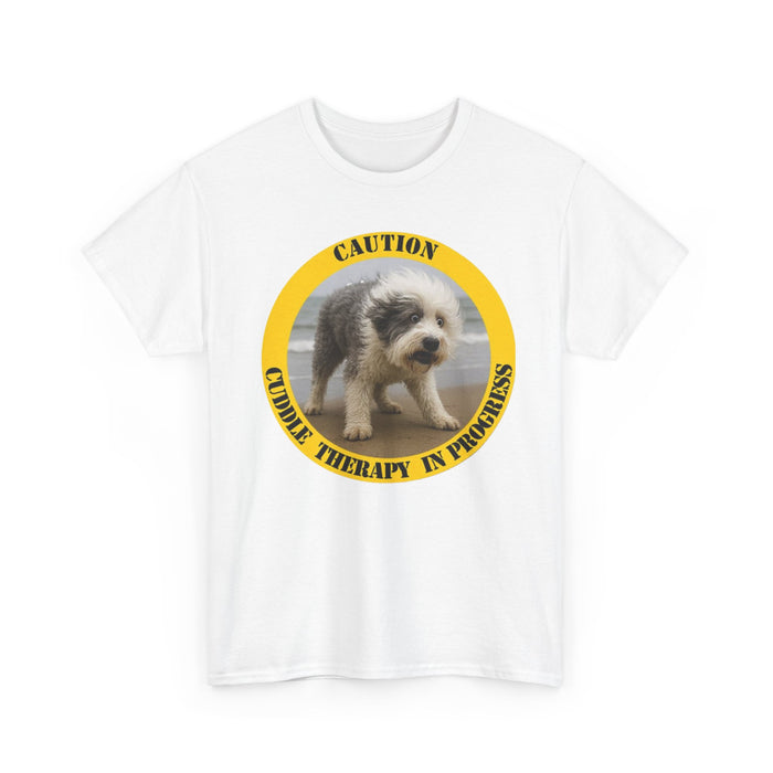 T-Shirt — “Caution: Canine Therapy in Progress” Dog Rescue Pet Lover Tee