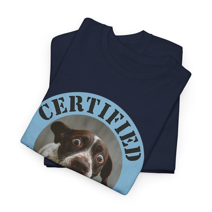 Certified Velcro Dog T‑Shirt — Funny Dog Lover Tee