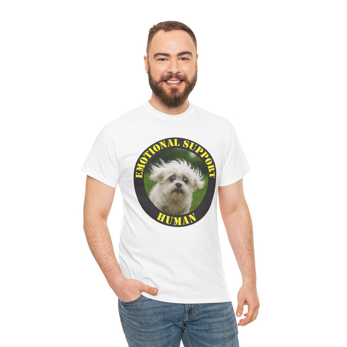 Emotional Support Human T‑Shirt — Cute Dog Photo Tee