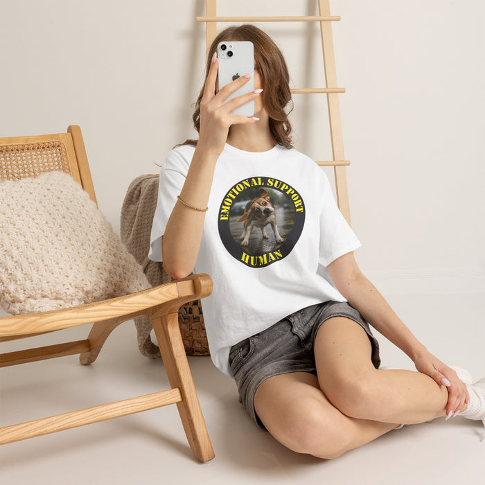 Emotional Support Human T‑Shirt — Funny Dog Rescue Pet Tee