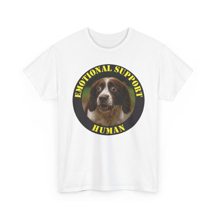 Emotional Support Human T‑Shirt — Dog Meme Tee for Pet Lovers