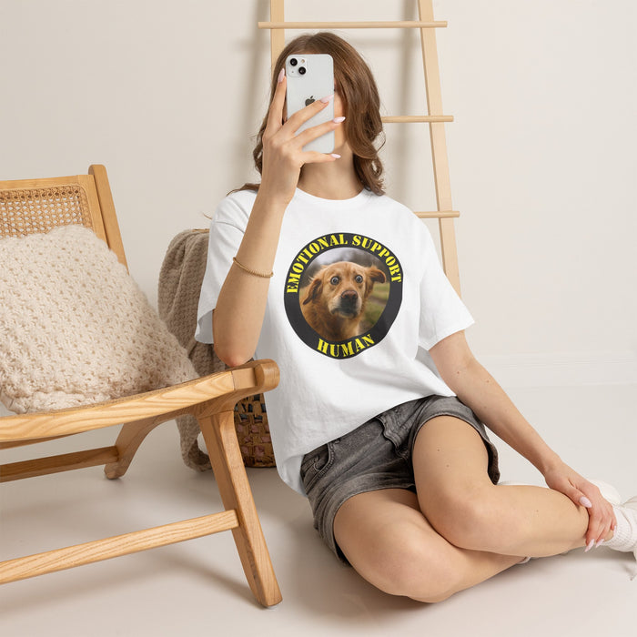 Emotional Support Human T-Shirt — Funny Dog Rescue Pet Lover Tee