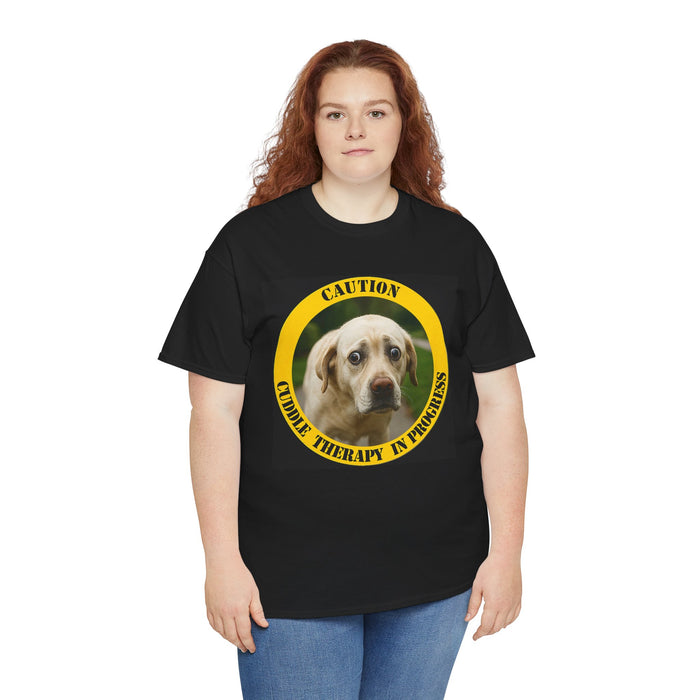 Caution: Cuddle Therapy in Progress Dog T‑Shirt