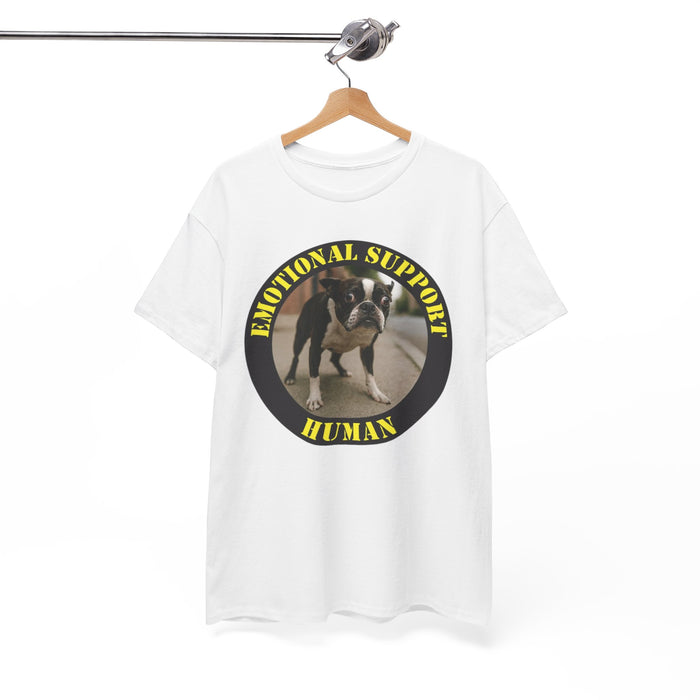 Emotional Support Human T‑Shirt – Funny Dog Photo Tee for Pet Lovers