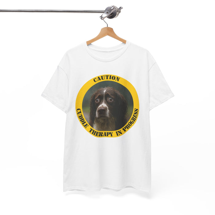 Dog Therapy T-Shirt — "Caution: Canine Therapist in Progress"