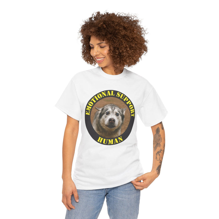 Emotional Support Human T‑Shirt — Funny Dog Support Tee