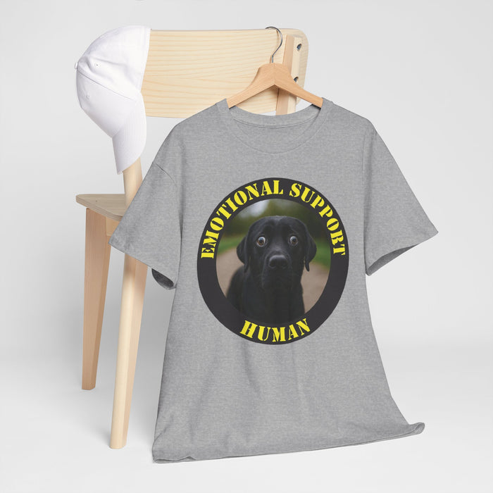 T-Shirt — “Emotional Support Human” Black Lab Graphic Tee