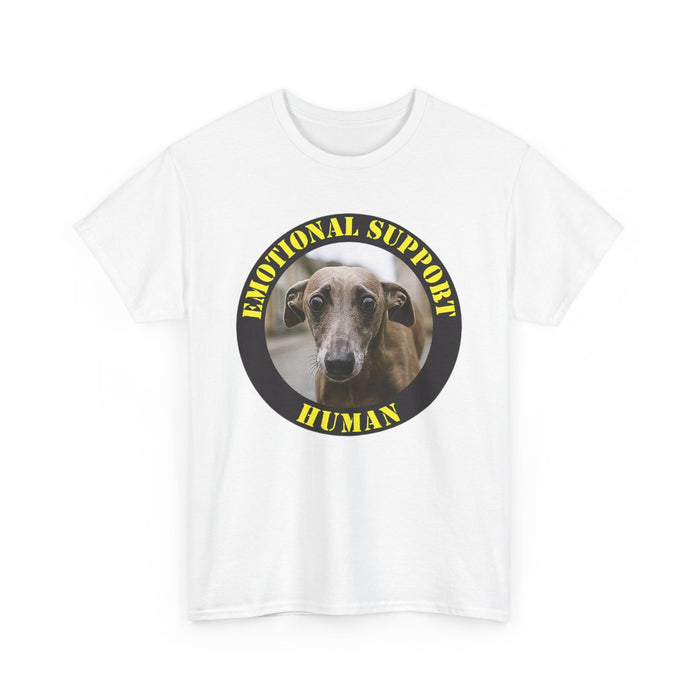 Emotional Support Human T-Shirt — Funny Dog Photo Tee for Pet Lovers
