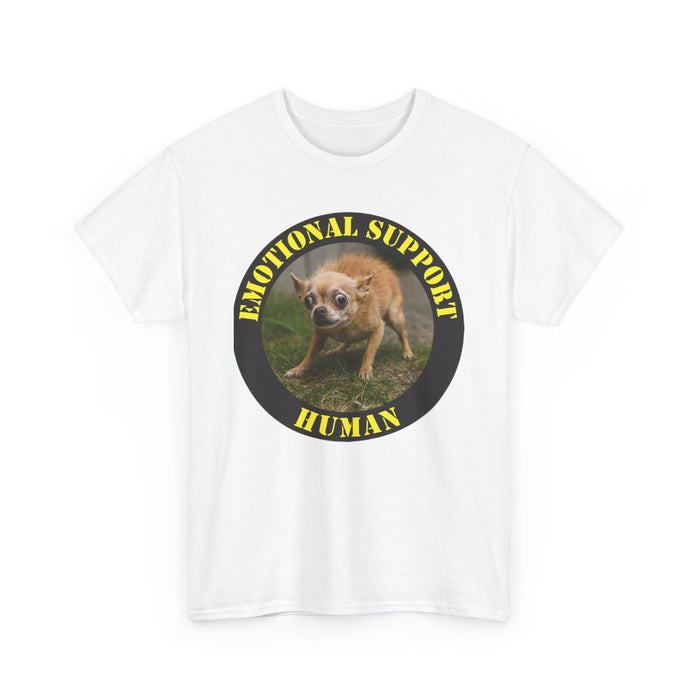 Emotional Support Human T‑Shirt — Funny Chihuahua Pet Humor Tee