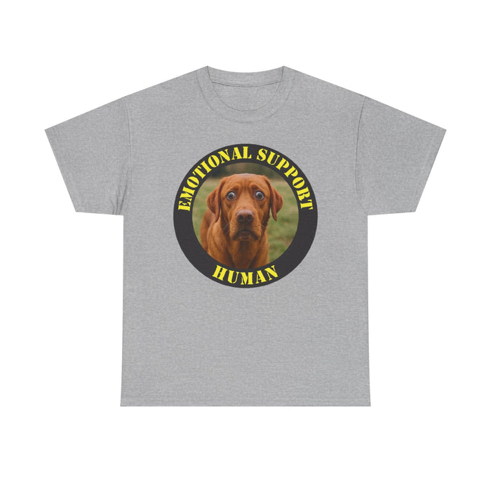 Emotional Support Human Tee – Funny Dog Photo Graphic T-Shirt