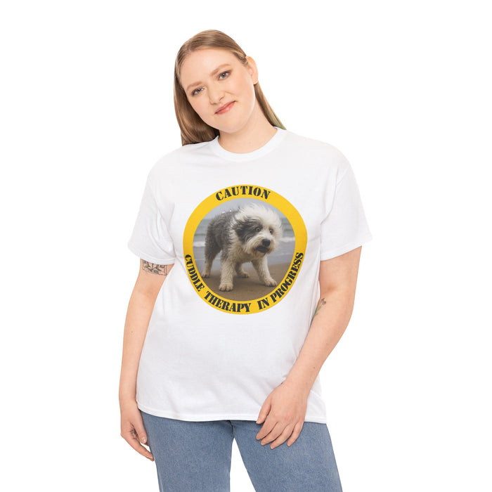 T-Shirt — “Caution: Canine Therapy in Progress” Dog Rescue Pet Lover Tee