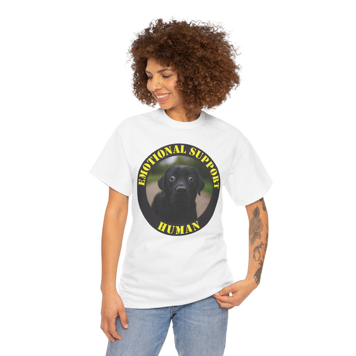 T-Shirt — “Emotional Support Human” Black Lab Graphic Tee