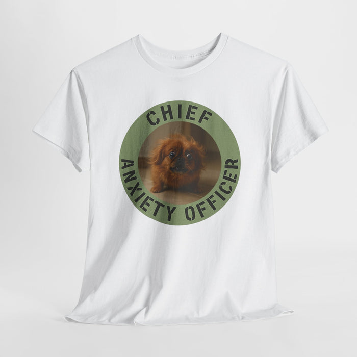 Chief Anxiety Officer T-Shirt — Cute Pekingese Dog Graphic Tee