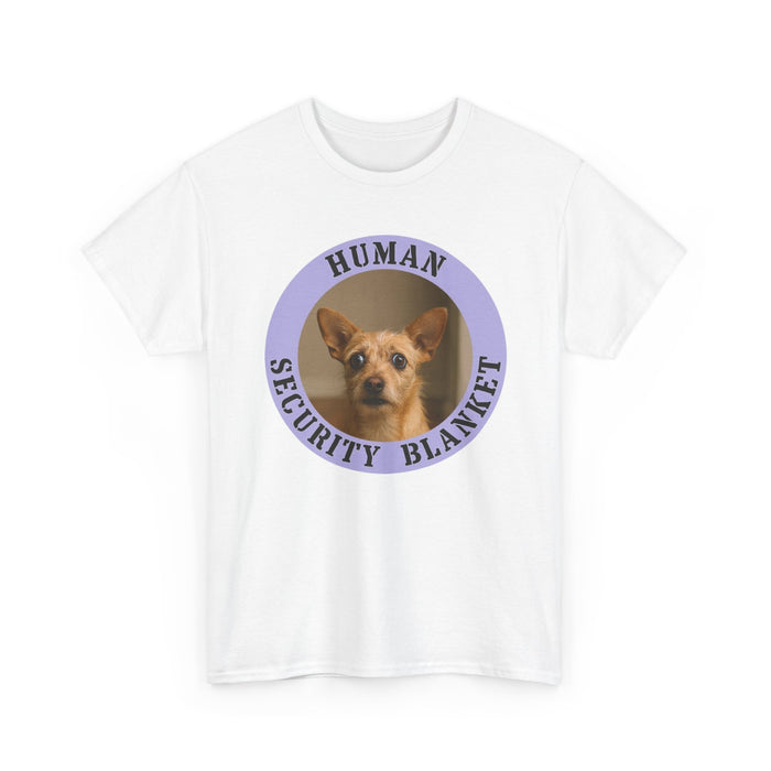 Dog Photo Tee — "Human Security Blanket" Cute Chihuahua Graphic T‑Shirt